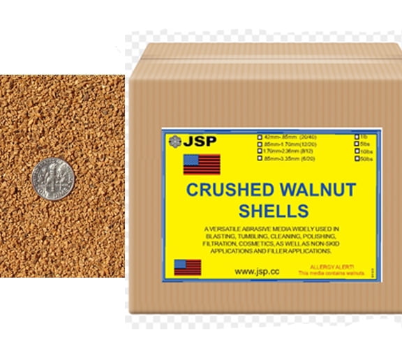 Crushed walnut shell .85-1.7mm 12/20 50 lb 
