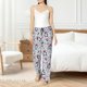 thumbnail image 4 of Balery I Love USA Pantalones de pijama para mujer, pijamas ultraligeros, pantalones de estar por casa-Large, 4 of 6