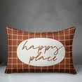 thumbnail image 3 of Creative Products Happy Place Orange and White Drawn Plaid 14x20 Indoor / Outdoor Pillow, 3 of 3