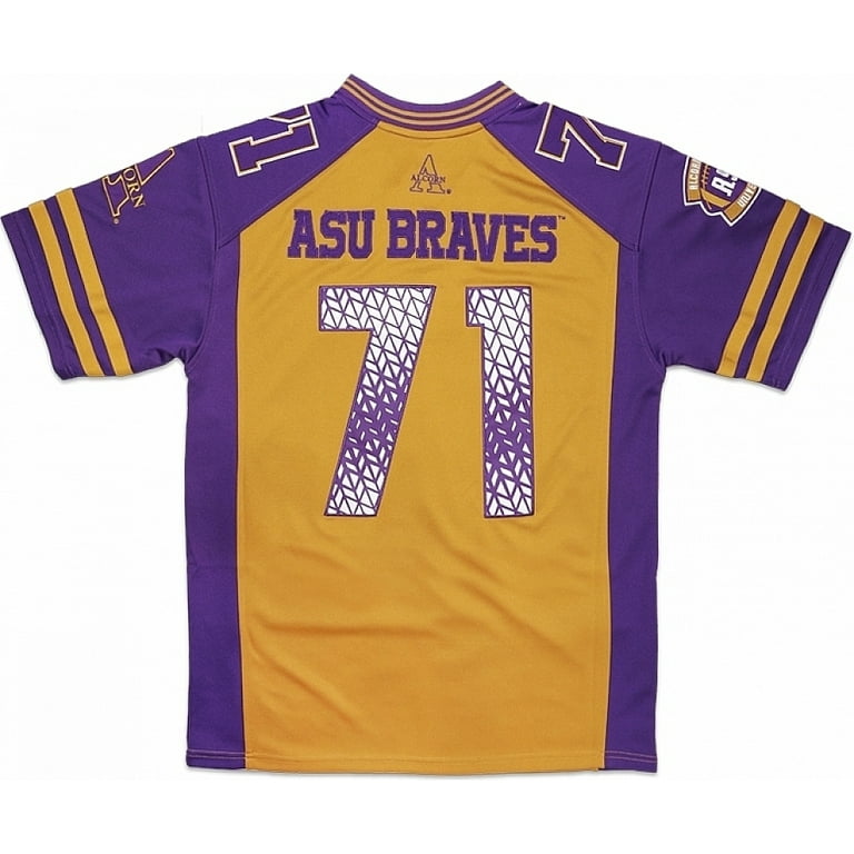 Big Boy Alcorn State Braves S10 Mens Football Jersey [Purple - 3XL]