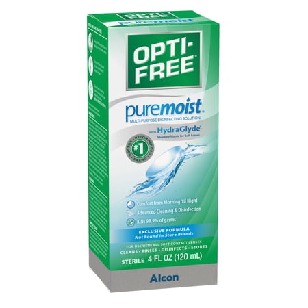 OPTI-FREE Puremoist Multipurpose Contact Lens Disinfecting Solution, 4 fl oz