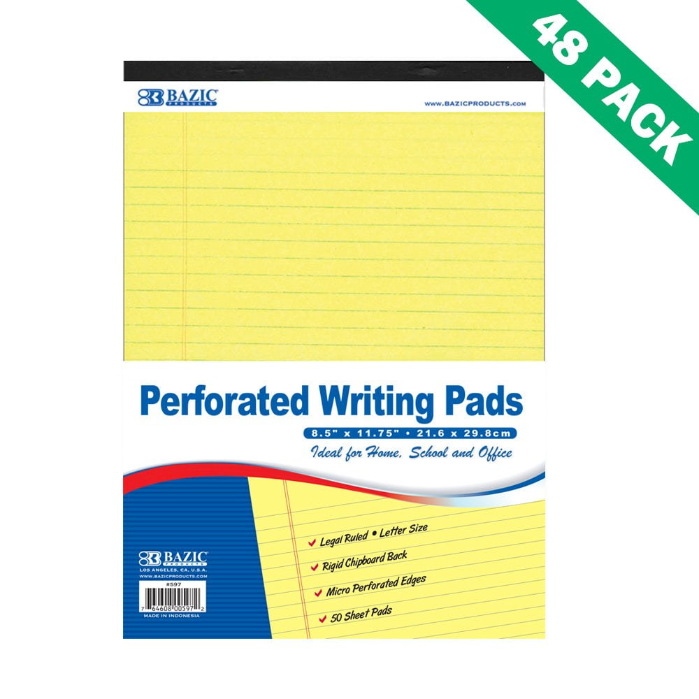 Letter Writing Pad, Legal Ruled Canary Yellow Lined Writing Pads Set Of