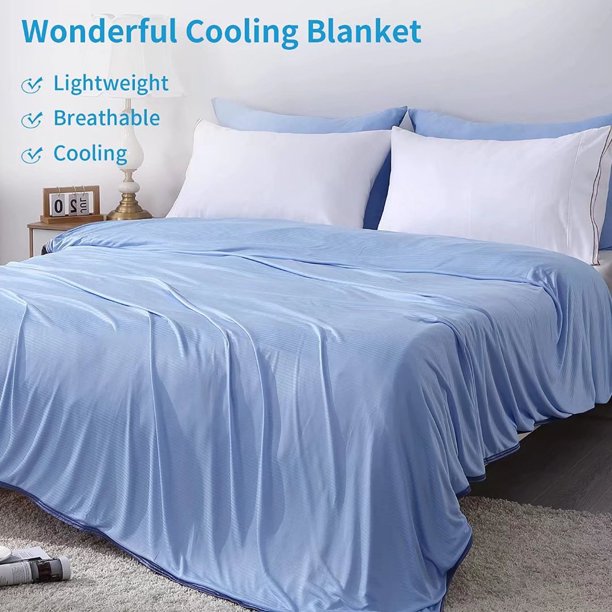 HOMERRY 80" x 90" Bamboo Cooling Blanket Lightweight Summer Silk