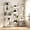 White small embossed, variant on 5-Tier Open Display Freestanding Bookcase, Arched Adjustable Convertible Storage Rack for Living Room Home Office Indoor Use