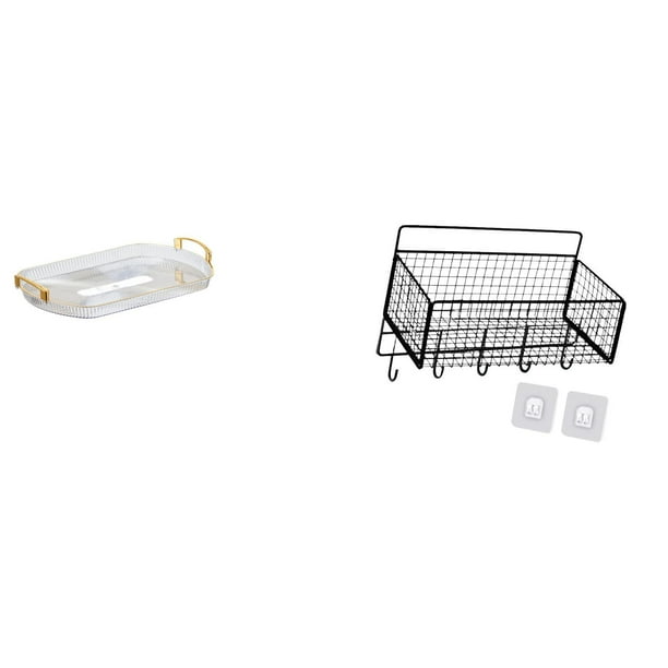 Organizador de tocador rectangular nórdico para comedor, oficina, hogar, dormitorio, bandeja para guardar joyas, bandeja para servir en la encimera.