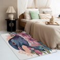 thumbnail image 3 of Bird Rug, Black Bird Area Rug 4x5, Wildflowers Rugs for Bedroom, Rugs Low Pile Washable Stain Resistant Easy Clean for Dining Room, Living Room Soft Carpet Decor Km&-313, 3 of 7