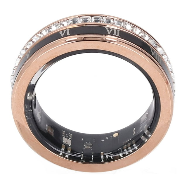 Smart Ring Health Tracker, Health Ring Magnetic Charging Ti Steel Rotatable Long Transmission Distance for Exercise Monitoring Size 818.1mm ID,Size 918.9mm ID,Size 1019.8mm ID