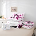 thumbnail image 6 of Erosebridal Cute Unicorn Girls 7-Piece Bedding Comforter Set,Pink Stars Dreamy Princess Style King Bedding Sets For Kids Girls,Reversible, 6 of 7