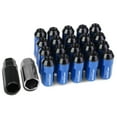 thumbnail image 1 of DNA Motoring LN-ZTL-9027-125-BL 20-Piece M12 x 1.25 Aluminum Alloy Wheel Lug Nuts +2 X Deep Drive Extension (Blue), 1 of 4
