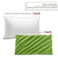 thumbnail image 3 of Nestl Velvet Throw Pillow Covers Solid Rectangle Soft Decorative Pillow Cover for Sofa, 12" x 20", Garden Green, Pack of 4, 3 of 8
