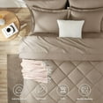 thumbnail image 2 of Juego de edredón CozyLux Queen Khaki con sábanas, 7 piezas, 2 of 8