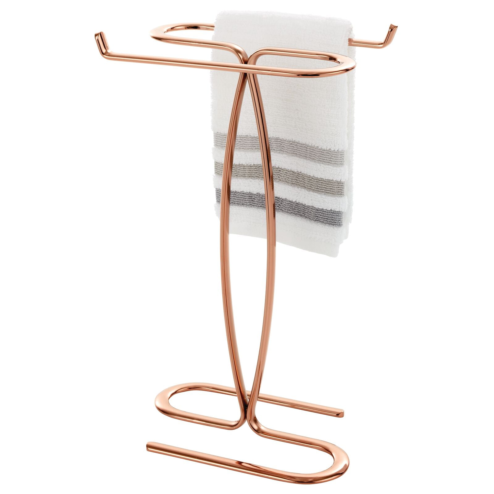mDesign Decorative Modern Metal Fingertip, Hand Towel Holder Stand
