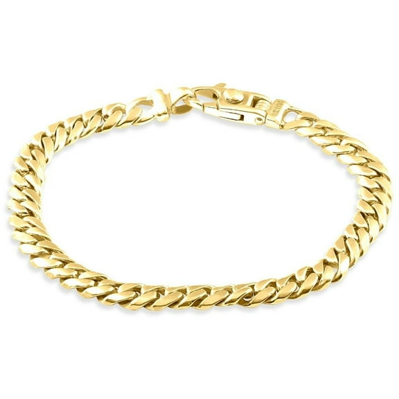 Pompeii Men's Cuban 14k Gold (31gram) or Platinum (49gram) 6.5mm Link Bracelet 8.5" (,)