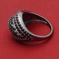 thumbnail image 2 of Cluster Round Black Spinel Gemstone 925 Sterling Silver Women Valentines Day Gifts Ring US-5, 2 of 3