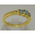 thumbnail image 4 of LBG British Made 14k Yellow Gold Real Natural Blue Topaz Womens Statement Ring - 33 size options - Size 8, 4 of 6