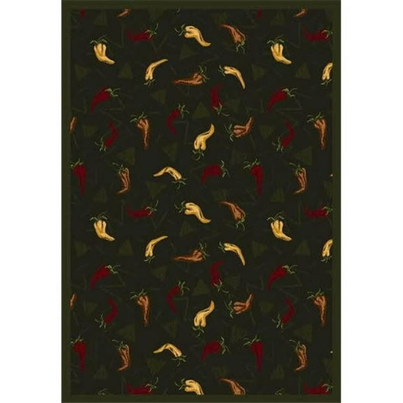Jalapeno Fiesta Emerald 5 ft.4 in. x 7 ft.8 in.  WearOn Nylon Machine Tufted- Cut Pile Whimsy Rug
