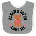 thumbnail image 3 of Inktastic Mamaw and Papaw Love Me Grandchild Bear Girls Baby Bib, 3 of 4