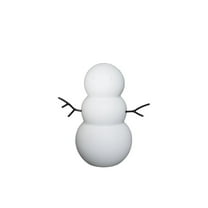 BIDK Home Ceramic Snowman Christmas Tabletop Figurine - 6.5" - White