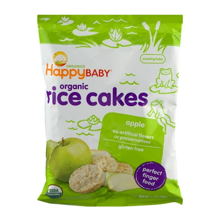HappyBaby Organics Organic Rice Cakes Apple, 1.4 OZ