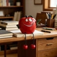 thumbnail image 4 of ZhangC Fruit Resin Shelf Sitter Figurines with Flexible Dangling Legs, Whimsical Hanging Edge Statues, Cute Fruit Character Desktop Ornaments for Bookshelf Windowsill Tabletop Indoor Home, 4 of 9