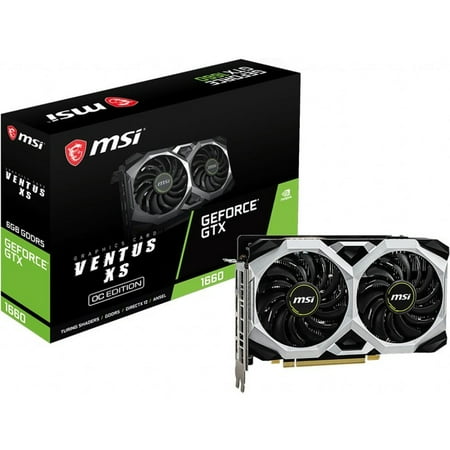 MSI Gaming GeForce GTX 1660 128-Bit HDMI/DP 6GB GDRR5 HDCP Support DirectX 12 Dual Fan VR Ready OC Graphics Card (GTX 1660 Ventus XS 6G (Best Nvidia Gtx Graphics Card)