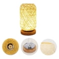 thumbnail image 4 of Decoración artística, cuerda de cáñamo de ratán, lámpara de mesa LED decorativa para dormitorio, sala de estar, lámpara de noche, decoración del hogar, luces LED de escritorio oso de fresa Electrónica, 4 of 5