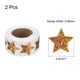 thumbnail image 2 of Uxcell 2 Rollos de Etiquetas Autoadhesivas en Forma de Estrella Brillantes de 1 Pulgada, Dorado (C-79-25), 2 of 5