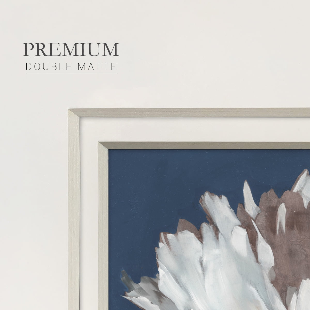 White PeonyPremium Framed Print