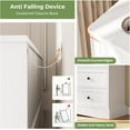 thumbnail image 6 of 10 Drawers Double Dresser with Charging Station, Farmhouse Dresser for Bedroom, Large Wooden Chest of Drawers Storage Tower Organizer for Living Room Closet, White, 6 of 8