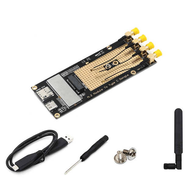 Placa Adaptadora M.2 A Tipo C para Módulo EM9190 EM9191 SIM8300G-M2 SIM8200EA-M2 SIM8202G-M2 SIM8202E-M2 FM510-AE 5G