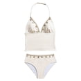thumbnail image 3 of LILIYA Swimsuits for Girls Tankini Ruffled Styles Color Block Little Girls' Swimwear Soft 2 Piece Swimsuit Bikini Bathing Suit Summer Beach, 3 of 7