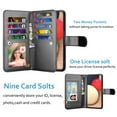thumbnail image 2 of 6.5" Galaxy A13 Wallet Case, Samsung Galaxy A13 2021 PU Leather Case, Njjex Luxury PU Leather 9 Card Slots Holder Carrying Folio Flip Cover [Detachable Magnetic Hard Case] & Kickstand & Hand Strap, 2 of 5