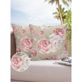 thumbnail image 6 of Pack of 2 Outdoor Pillow Covers, Watercolor Flower Retro Background Waterproof Square Throw Pillowcase Cushion Decorative Pillow Covers for Couch Patio Tent, 26x26 in, 6 of 6
