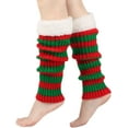 thumbnail image 2 of Dalrosia Leg Warmers for Women Girl Y2K Ribbed Striped Leg Warmer Trim Knitted Christmas Socks Fall Winter Streetwear, 2 of 4