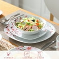 thumbnail image 4 of VEWEET Dinnerware Sets, Porcelain Dinner Set for 6, 50-Piece Ivory White, Series Annie, 4 of 7