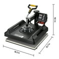 thumbnail image 4 of VEVOR Heat Press Machine 8 in 1 Combo, Heat Press 15x15 in, Swing Away T Shirt Printing Machine Digital Control, Multifunction Transfer Machine Sublimation, for T-Shirt Hat Cap Mug Plate, Black, 4 of 9