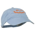 thumbnail image 5 of Halloween Jack O Lantern Embroidered Washed Dyed Cap - Lavender OSFM, 5 of 5