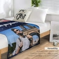 thumbnail image 6 of Fathers Day Personalised Gifts from Daughter Son-Custom Blanket with Photo Text-Customised Blankets-Multiple Colors Sizes Soft Flannel Blankets-Gifts for Dad Mum Grandma Grandfather, 6 of 6