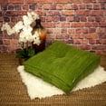 thumbnail image 2 of Parkland Collection Alena 24x24" Solid Cotton Floor Pillow in Olive Green, 2 of 6