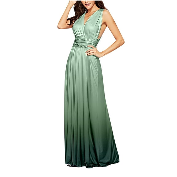 IROINNID Savings Wedding Guest Dresses for Women Homecoming Party Back Dresses Multiple Ways To Wear Wedding Dresses Maxi Elegant Formal Dress,Green