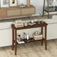 thumbnail image 2 of Costway 2-tier Console Entryway Table Wooden Sofa Behind Couch Table 38" x 14" x 30", 2 of 10