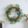 thumbnail image 4 of DAMAI 15.7 Inch Blue Cream Hydrangeas Spring Floral Wreath, Artificial Hydrangea Garland for Door Hanging, Home Party Wedding Banquet Decor, 4 of 9