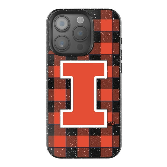 Keyscaper Illinois Fighting Illini Plaid Bling iPhone Case
