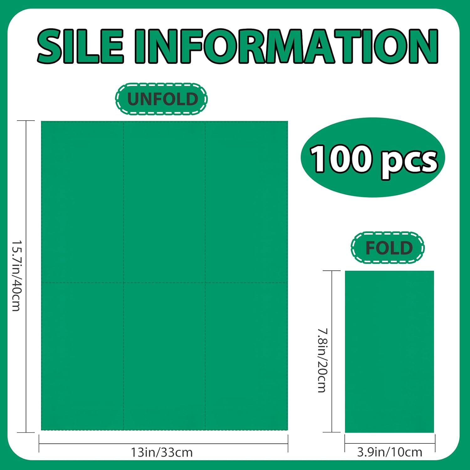 100 Pcs Green Paper Napkins Disposable - Green Guest Dinner Napkins for Bathroom Wedding Birthday Anniversary St. Patrick's Day Party