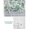 thumbnail image 3 of Teal Paisley Floral Tie Up Curtains for Windows 63 Inch Length Balloon Curtains Kitchen Adjustable Balloon Window Shade Boho Ethnic Tribe Traditional Tie Up Valance Bathroom Curtain Window 46"x63", 3 of 6