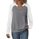 thumbnail image 1 of Sudadera EADINVE para mujer, casual, cuello en V, manga larga, ligera, 1 of 6