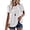 White, variant on SOMER Boho Tops for Women Crewneck Short Sleeve Shirts Casual Chiffon Blouses Flowy Lace Trim Clothing Trendy 2026
