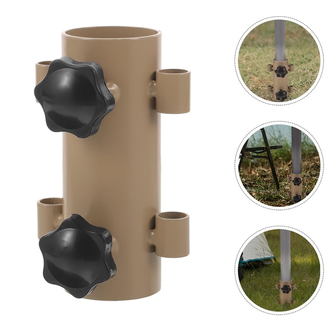 Raindrops 2 Pcs Base de Mât de Tente Kaki Solide et Résistante à l'Usure pour Camping, Auvent, Usage Extérieur