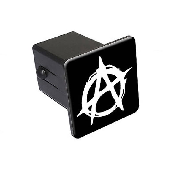 Anarchy Symbol 2" Tow Trailer Hitch Cover Plug Insert