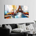 thumbnail image 2 of Vintage Abstract Canvas Wall Art Print Eiffel Tower Paintings Modern Aesthetic Home Decor for Bedroom Living Room, 2 of 4